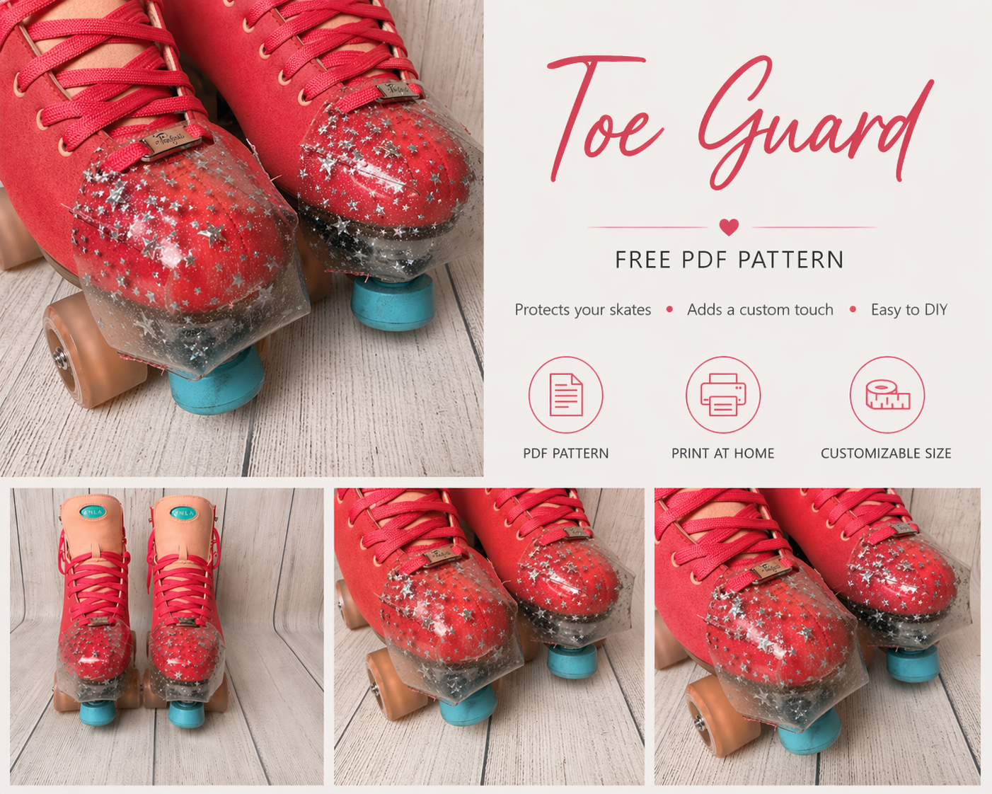 DIY Roller Skate Toe Guard PDF Pattern