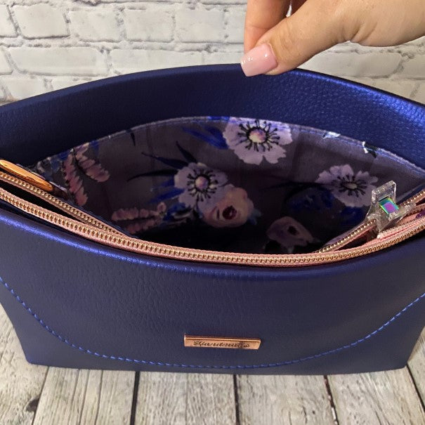 Custom Shimmer Blue Belladonna Crossbody