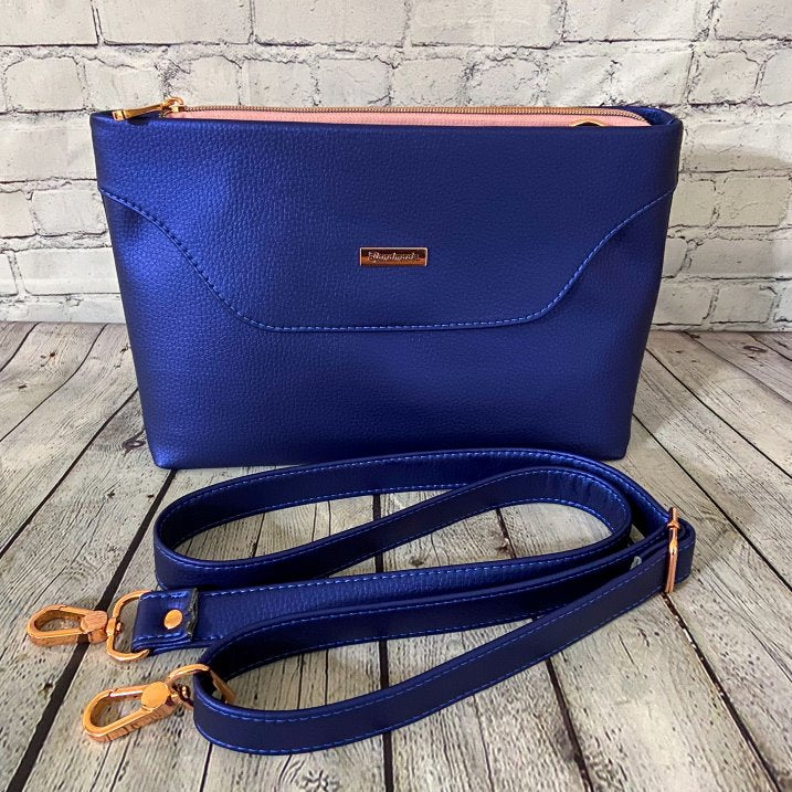 Custom Shimmer Blue Belladonna Crossbody
