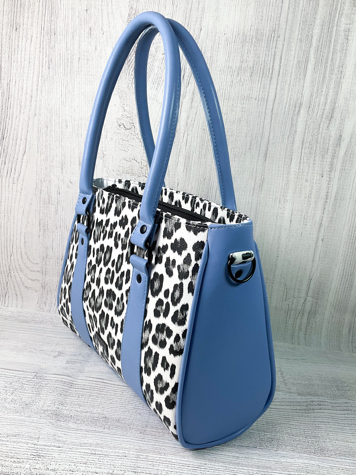 Custom Leopard & Blue Sapphire Handbag