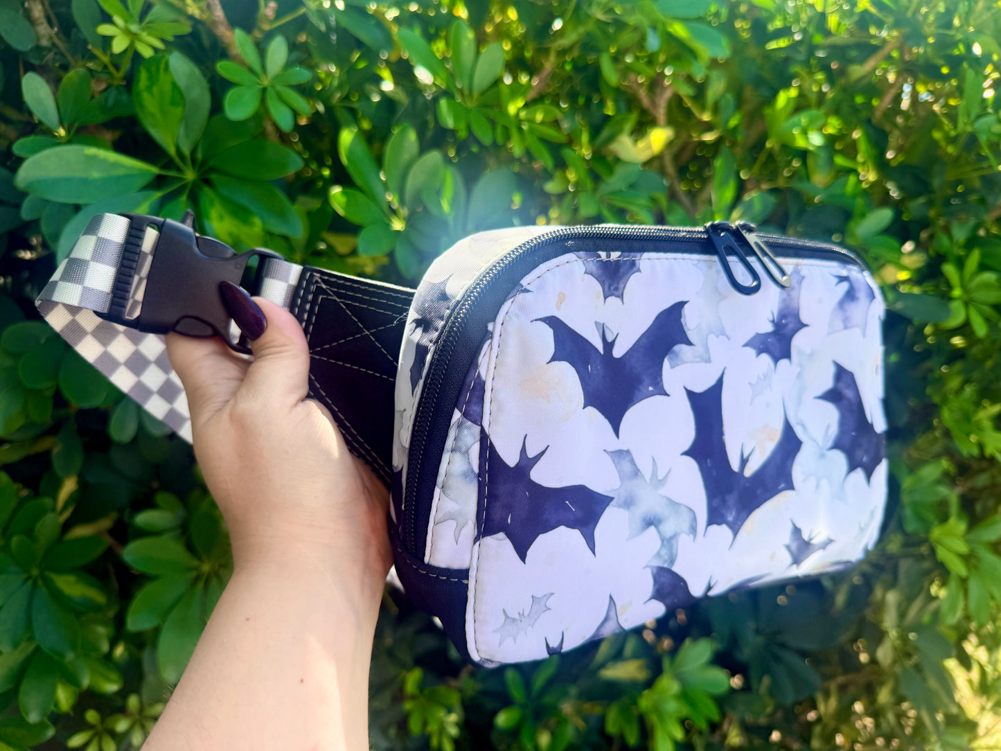 Custom Grey Bat Waist Bag