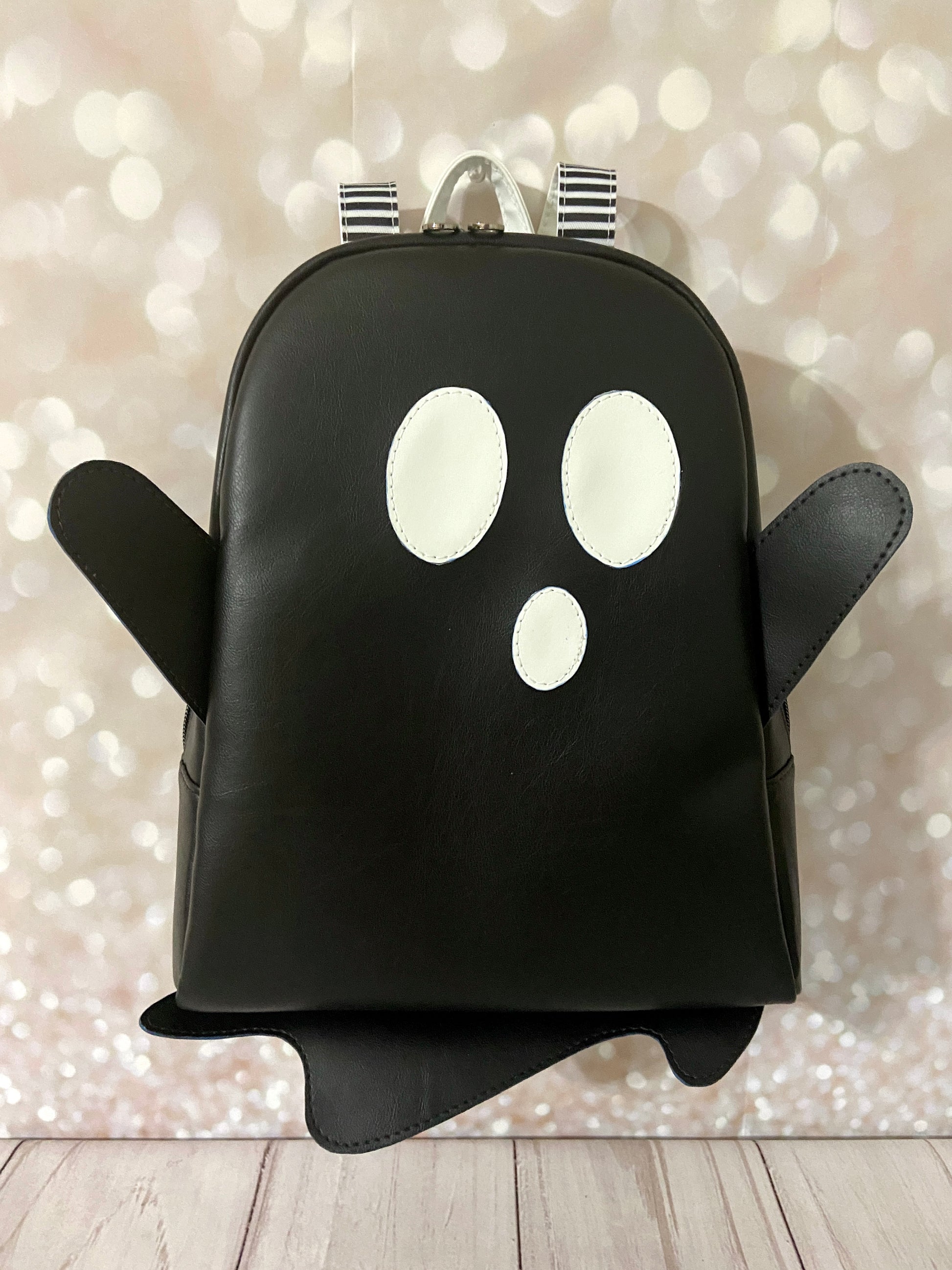 custom mini backpack Custom Black Ghost Mini Backpack – SewFlo Sewing