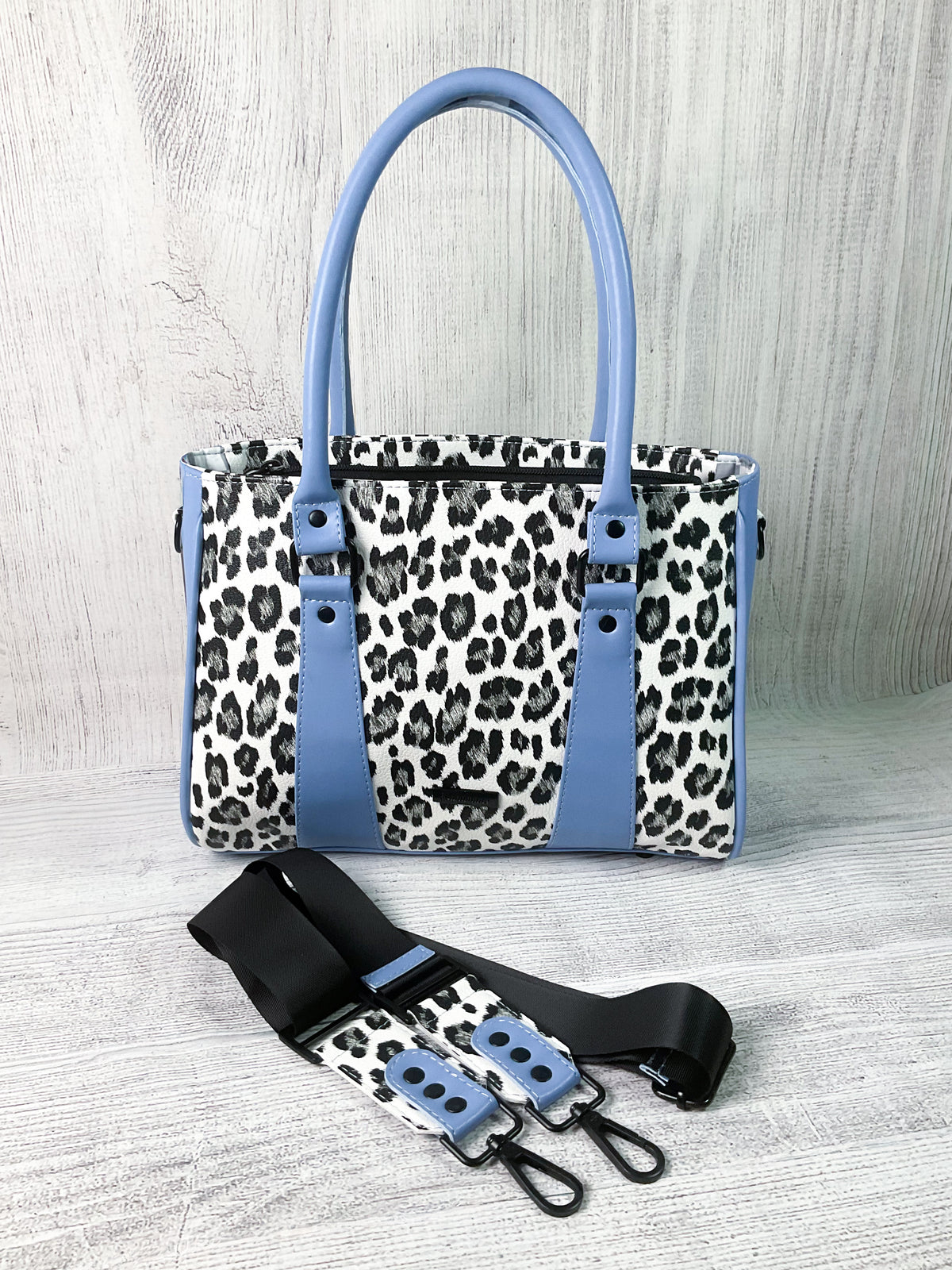Custom Leopard & Blue Sapphire Handbag