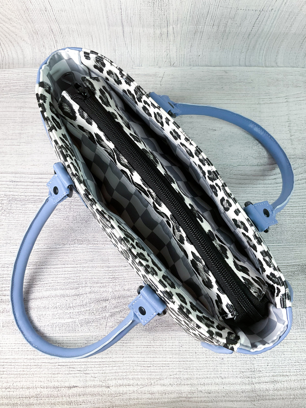 Custom Leopard & Blue Sapphire Handbag
