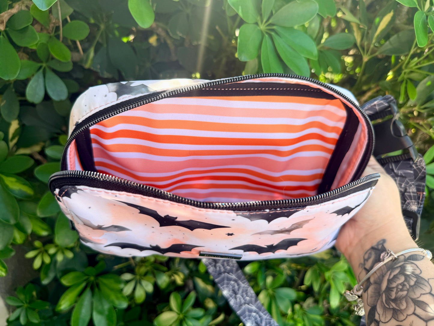 Custom Orange Bat Waist Bag
