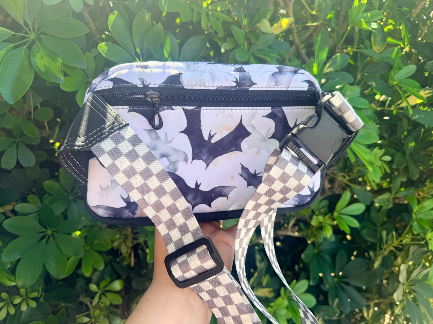 Custom Grey Bat Waist Bag