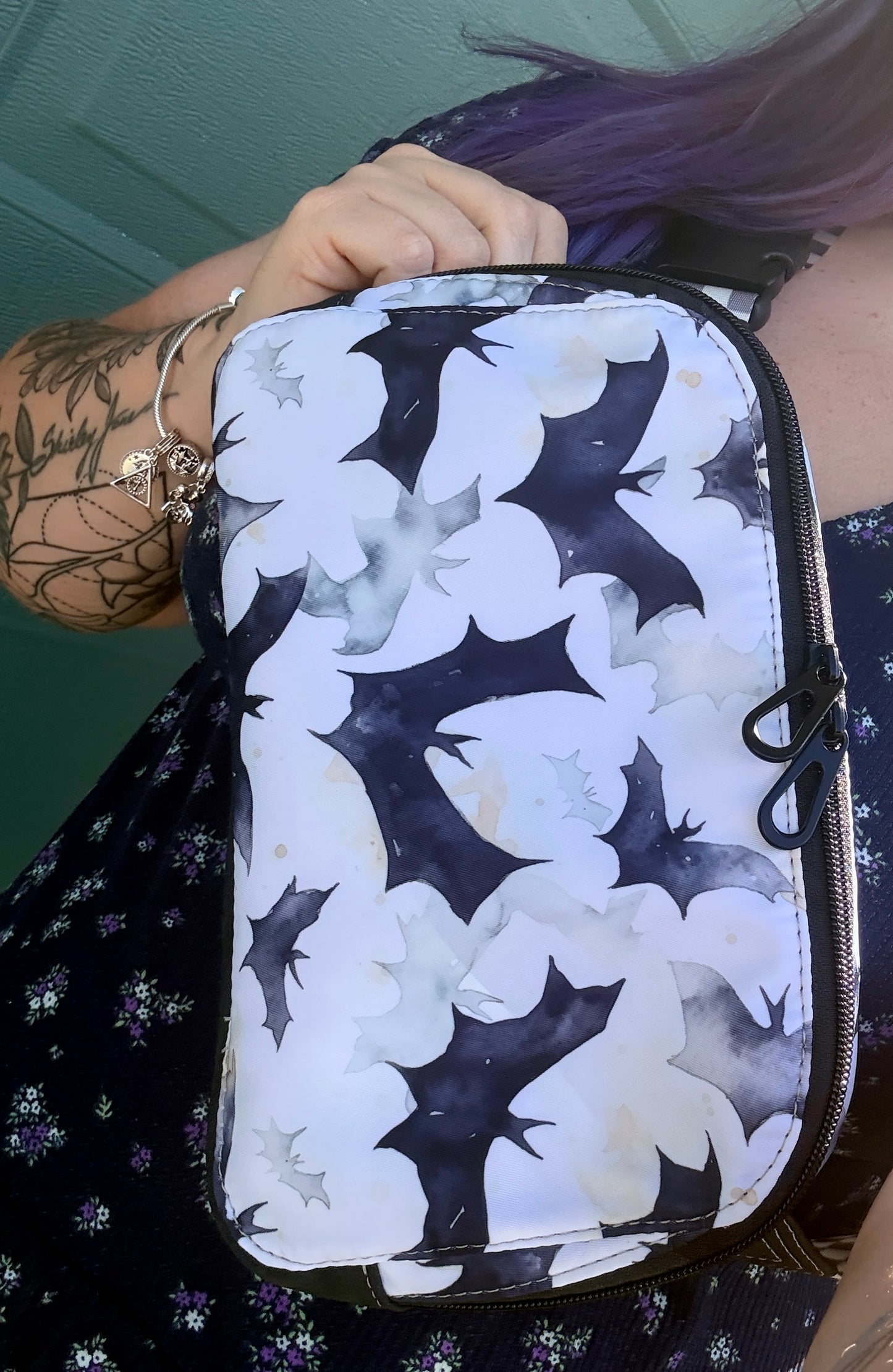 Custom Grey Bat Waist Bag