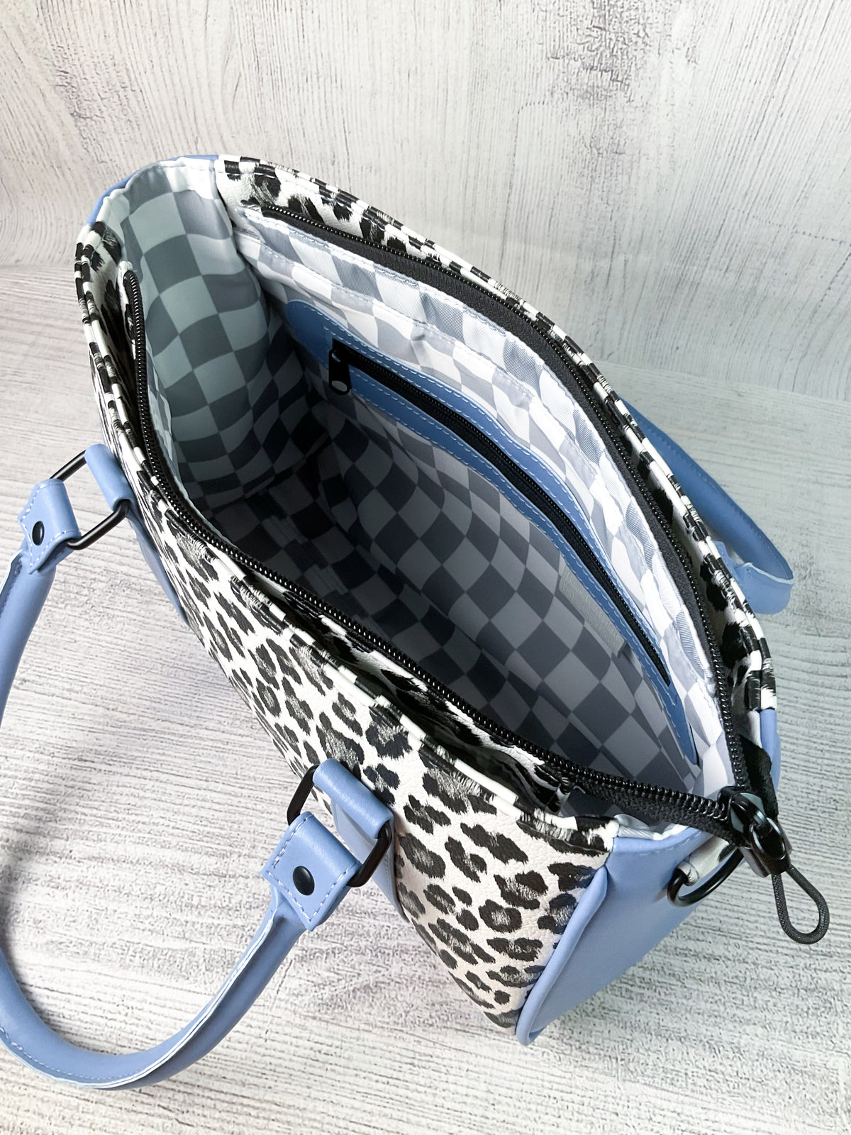 Custom Leopard & Blue Sapphire Handbag