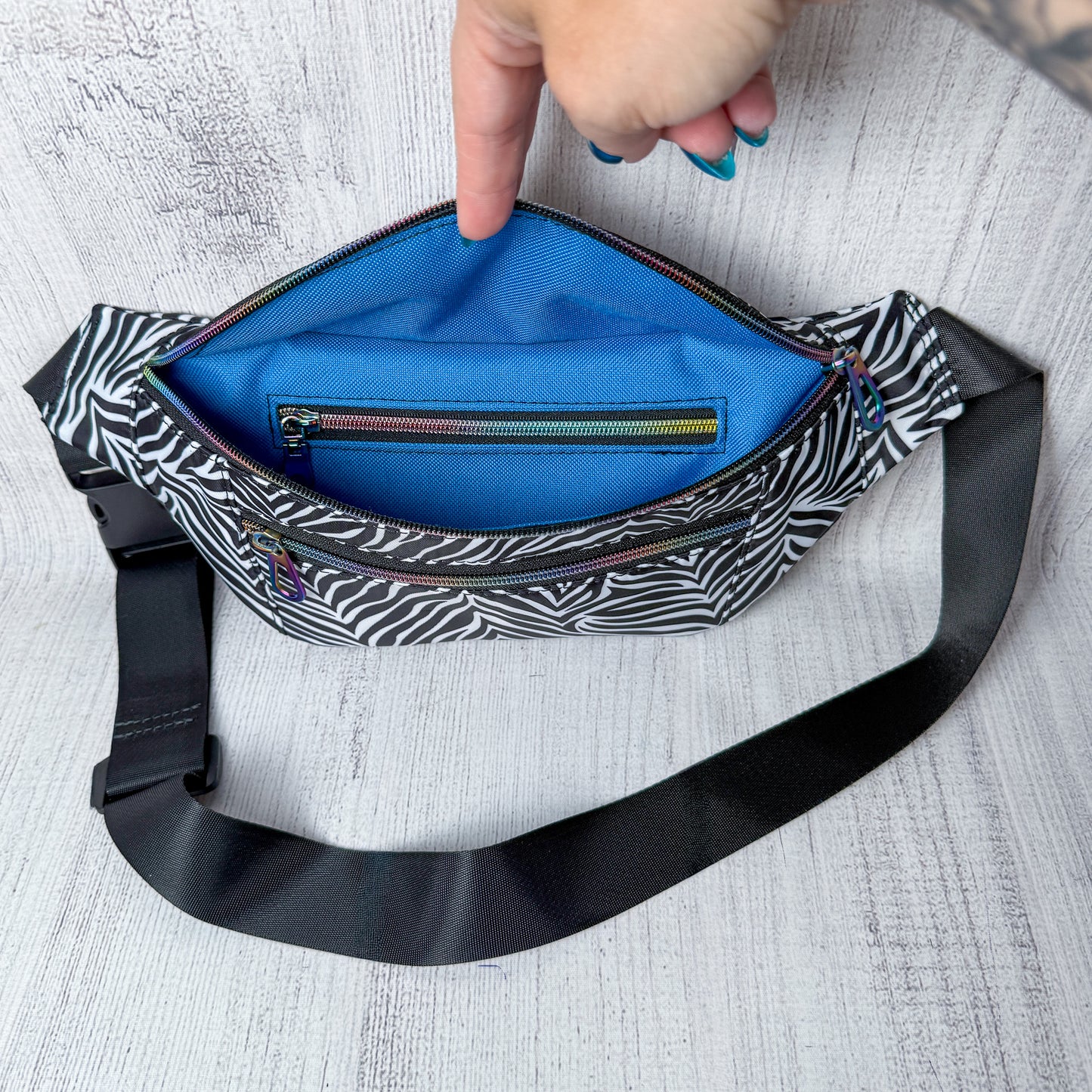 Custom Zebra Hip Bag