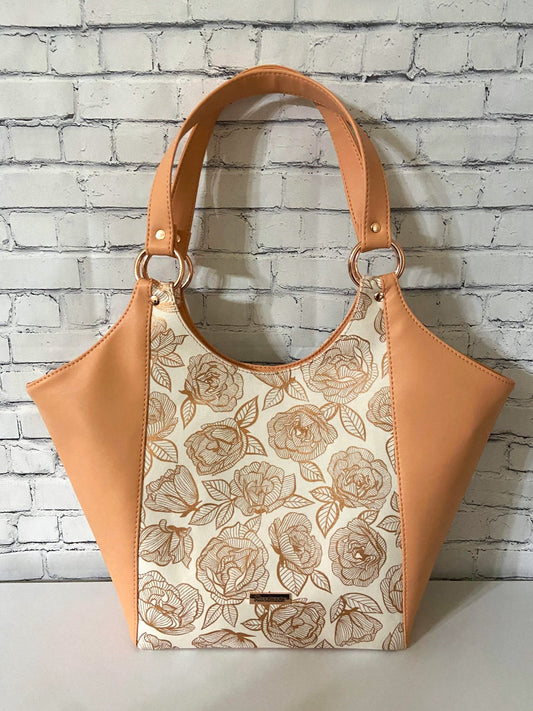 Custom Peach Roses Tote